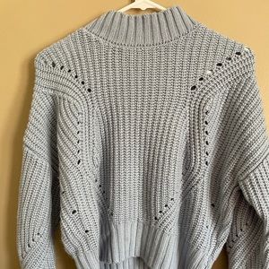 Blue High Neck Sweater